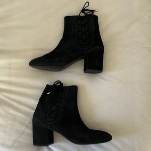 Cole haan black suede booties